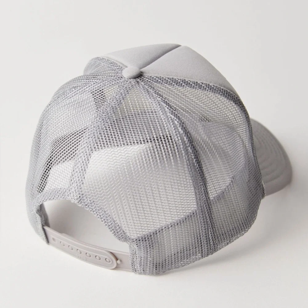 Free People Strike Out Tonal Trucker Hat in Grey NWT